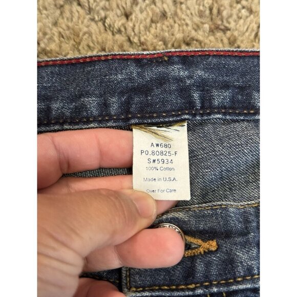 ABERCROMBIE FITCH 1892 Vintage Flare Jeans Low Rise 90s Y2K Made in USA 28x33 - Picture 2 of 12